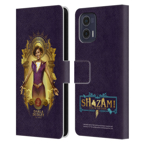 Shazam!: Fury Of The Gods Graphics Darla Leather Book Wallet Case Cover For Motorola Moto G73 5G
