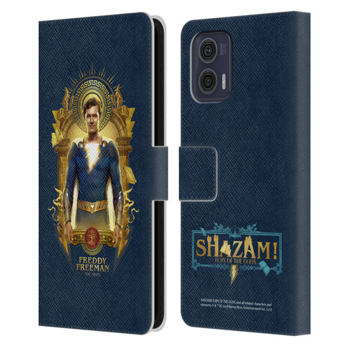 Shazam!: Fury Of The Gods Graphics Freddy Leather Book Wallet Case Cover For Motorola Moto G73 5G