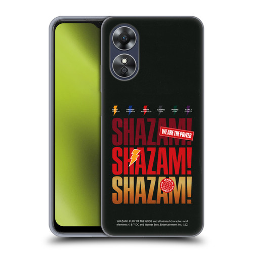 Shazam!: Fury Of The Gods Graphics Logo Soft Gel Case for OPPO A17