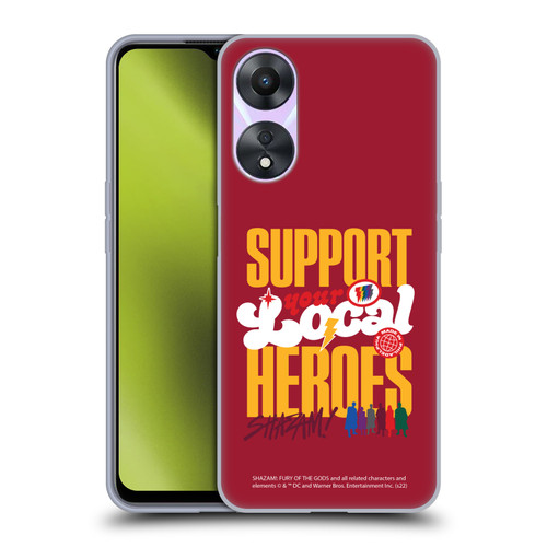Shazam!: Fury Of The Gods Graphics Typography Soft Gel Case for OPPO A78 5G