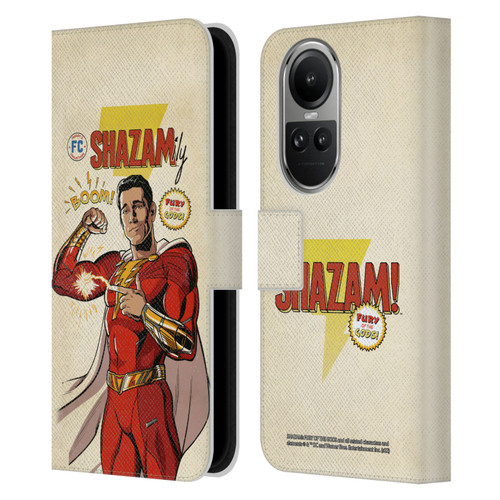 Shazam!: Fury Of The Gods Graphics Comic Leather Book Wallet Case Cover For OPPO Reno10 5G / Reno10 Pro 5G