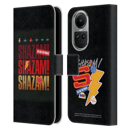 Shazam!: Fury Of The Gods Graphics Logo Leather Book Wallet Case Cover For OPPO Reno10 5G / Reno10 Pro 5G