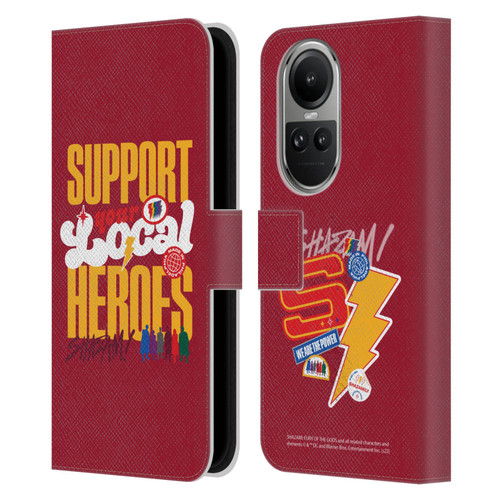 Shazam!: Fury Of The Gods Graphics Typography Leather Book Wallet Case Cover For OPPO Reno10 5G / Reno10 Pro 5G