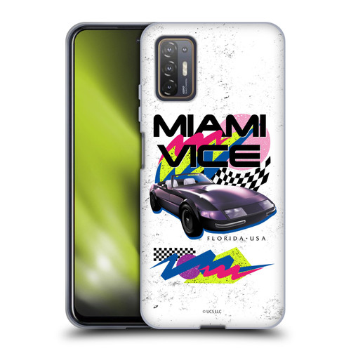 Miami Vice Art Car Soft Gel Case for HTC Desire 21 Pro 5G