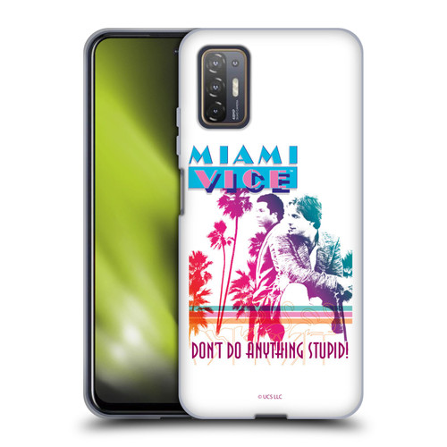 Miami Vice Art Don't Do Anything Stupid Soft Gel Case for HTC Desire 21 Pro 5G