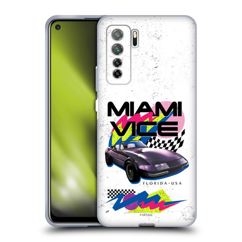 Miami Vice Art Car Soft Gel Case for Huawei Nova 7 SE/P40 Lite 5G