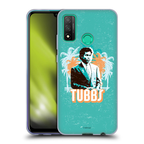 Miami Vice Art Tubbs And Palm Tree Scenery Soft Gel Case for Huawei P Smart (2020)