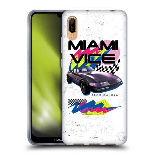 Miami Vice Art Car Soft Gel Case for Huawei Y6 Pro (2019)
