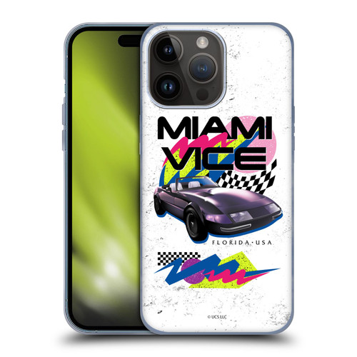 Miami Vice Art Car Soft Gel Case for Apple iPhone 15 Pro Max