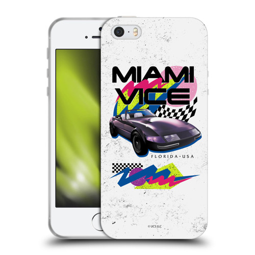 Miami Vice Art Car Soft Gel Case for Apple iPhone 5 / 5s / iPhone SE 2016
