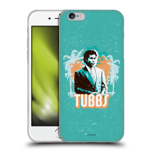 Miami Vice Art Tubbs And Palm Tree Scenery Soft Gel Case for Apple iPhone 6 / iPhone 6s
