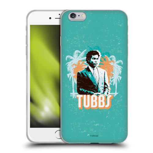 Miami Vice Art Tubbs And Palm Tree Scenery Soft Gel Case for Apple iPhone 6 Plus / iPhone 6s Plus