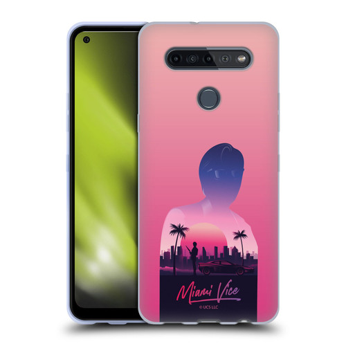 Miami Vice Art Sunset Soft Gel Case for LG K51S