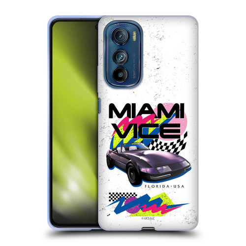 Miami Vice Art Car Soft Gel Case for Motorola Edge 30