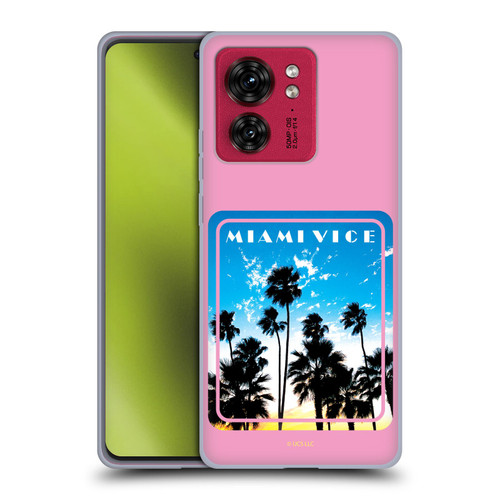 Miami Vice Art Miami Beach Palm Tree Soft Gel Case for Motorola Moto Edge 40