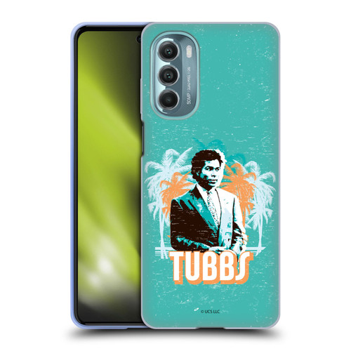 Miami Vice Art Tubbs And Palm Tree Scenery Soft Gel Case for Motorola Moto G Stylus 5G (2022)