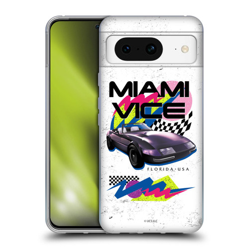 Miami Vice Art Car Soft Gel Case for Google Pixel 8