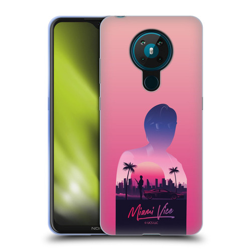 Miami Vice Art Sunset Soft Gel Case for Nokia 5.3