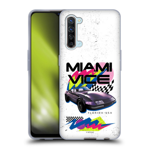 Miami Vice Art Car Soft Gel Case for OPPO Find X2 Lite 5G