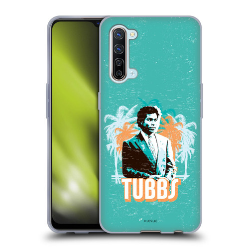 Miami Vice Art Tubbs And Palm Tree Scenery Soft Gel Case for OPPO Find X2 Lite 5G