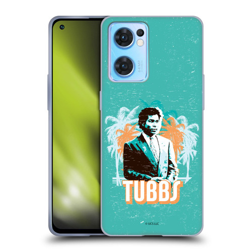 Miami Vice Art Tubbs And Palm Tree Scenery Soft Gel Case for OPPO Reno7 5G / Find X5 Lite