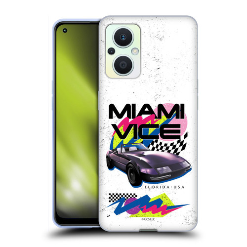 Miami Vice Art Car Soft Gel Case for OPPO Reno8 Lite