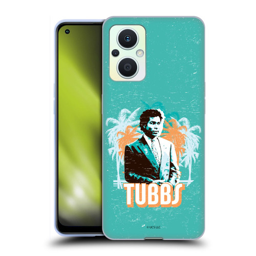 Miami Vice Art Tubbs And Palm Tree Scenery Soft Gel Case for OPPO Reno8 Lite