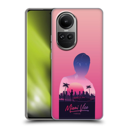 Miami Vice Art Sunset Soft Gel Case for OPPO Reno10 5G / Reno10 Pro 5G