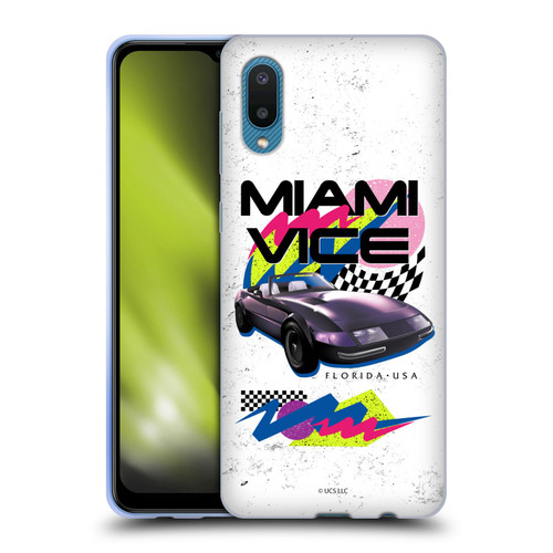 Miami Vice Art Car Soft Gel Case for Samsung Galaxy A02/M02 (2021)