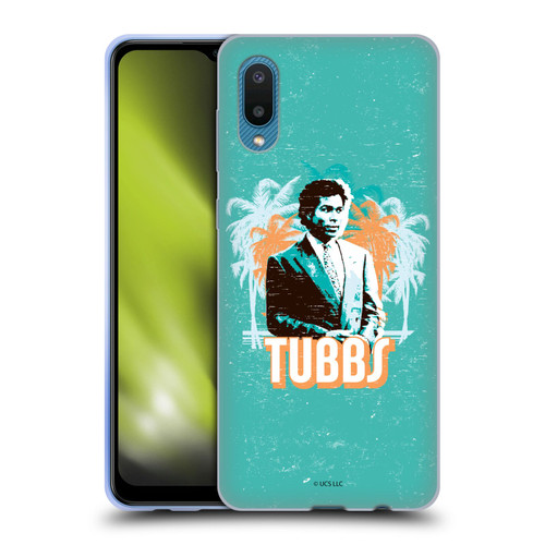 Miami Vice Art Tubbs And Palm Tree Scenery Soft Gel Case for Samsung Galaxy A02/M02 (2021)