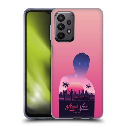 Miami Vice Art Sunset Soft Gel Case for Samsung Galaxy A23 / 5G (2022)