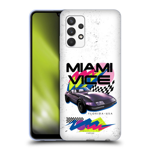 Miami Vice Art Car Soft Gel Case for Samsung Galaxy A32 (2021)