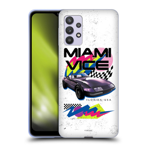 Miami Vice Art Car Soft Gel Case for Samsung Galaxy A32 5G / M32 5G (2021)