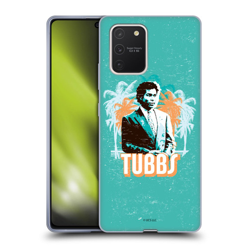Miami Vice Art Tubbs And Palm Tree Scenery Soft Gel Case for Samsung Galaxy S10 Lite