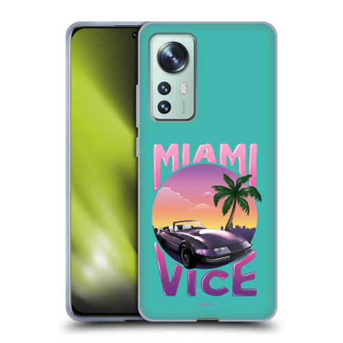 Miami Vice Art Sunset Car Soft Gel Case for Xiaomi 12