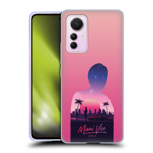 Miami Vice Art Sunset Soft Gel Case for Xiaomi 12 Lite