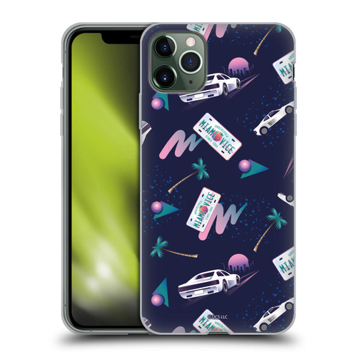 Miami Vice Graphics Pattern Soft Gel Case for Apple iPhone 11 Pro Max