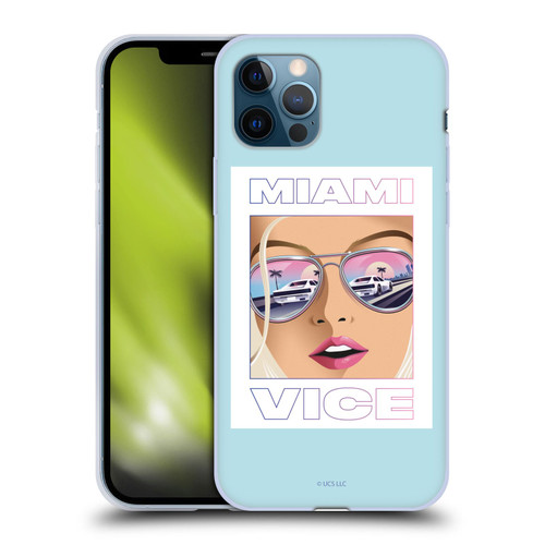 Miami Vice Graphics Reflection Soft Gel Case for Apple iPhone 12 / iPhone 12 Pro