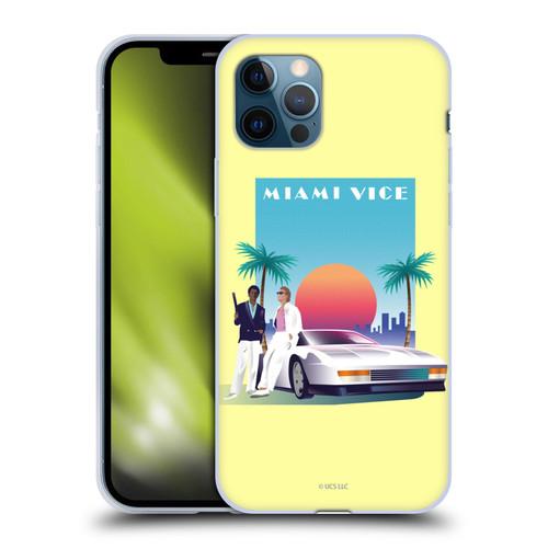 Miami Vice Graphics Poster Soft Gel Case for Apple iPhone 12 / iPhone 12 Pro
