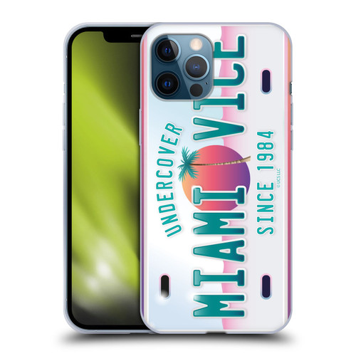 Miami Vice Graphics Uncover Plate Soft Gel Case for Apple iPhone 12 Pro Max