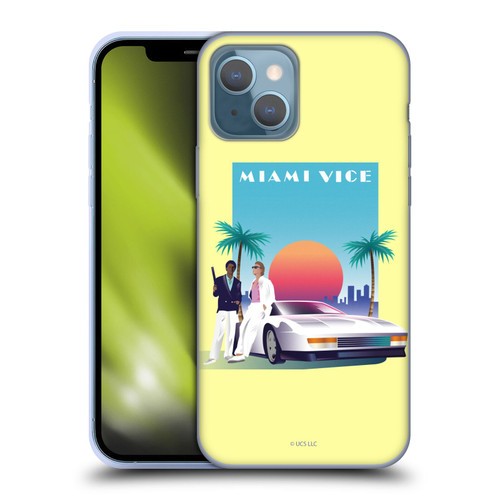 Miami Vice Graphics Poster Soft Gel Case for Apple iPhone 13