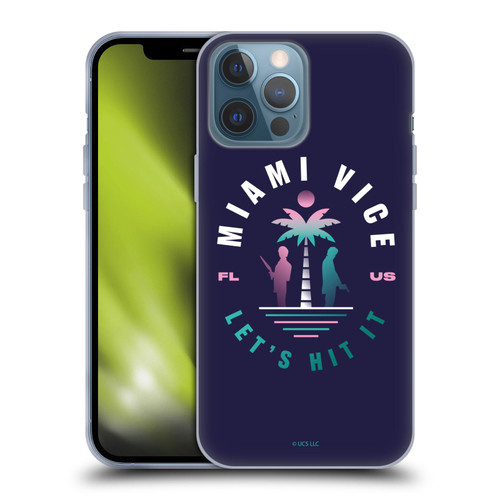 Miami Vice Graphics Let's Hit It Soft Gel Case for Apple iPhone 13 Pro Max