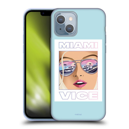 Miami Vice Graphics Reflection Soft Gel Case for Apple iPhone 14