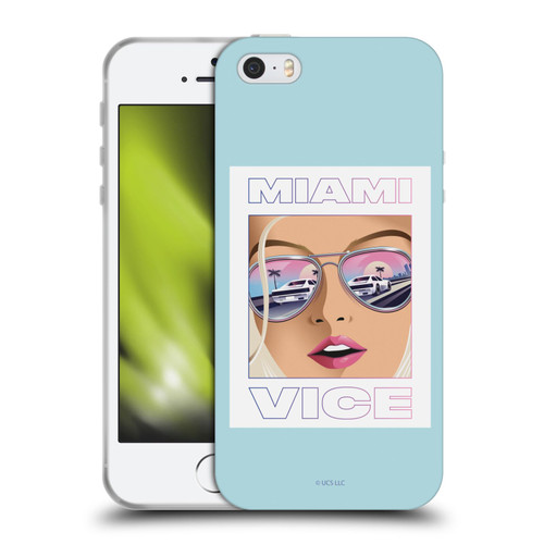 Miami Vice Graphics Reflection Soft Gel Case for Apple iPhone 5 / 5s / iPhone SE 2016