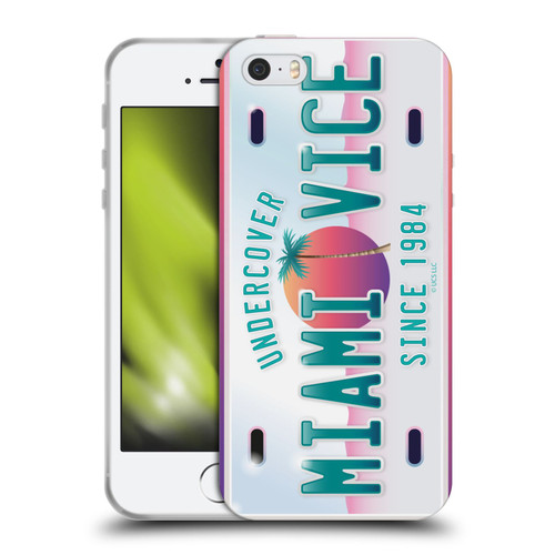 Miami Vice Graphics Uncover Plate Soft Gel Case for Apple iPhone 5 / 5s / iPhone SE 2016