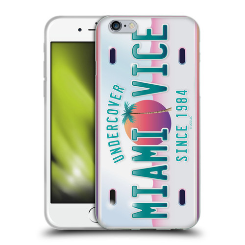 Miami Vice Graphics Uncover Plate Soft Gel Case for Apple iPhone 6 / iPhone 6s