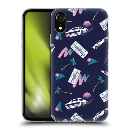 Miami Vice Graphics Pattern Soft Gel Case for Apple iPhone XR