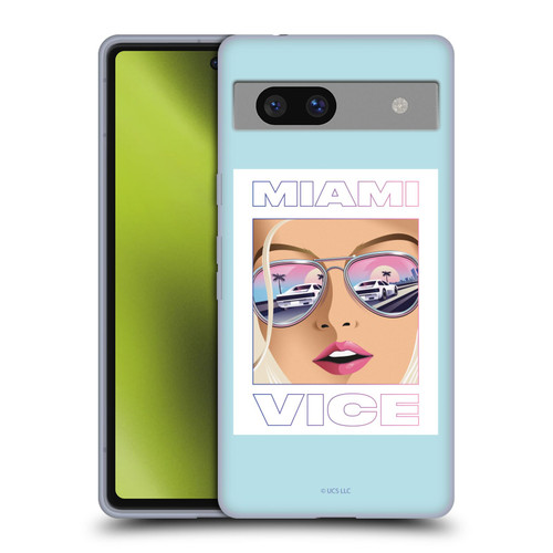 Miami Vice Graphics Reflection Soft Gel Case for Google Pixel 7a