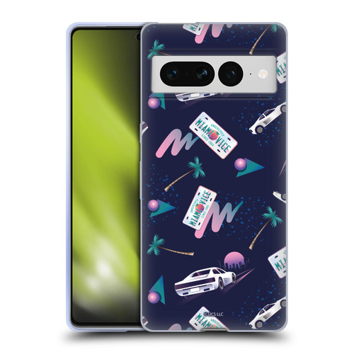 Miami Vice Graphics Pattern Soft Gel Case for Google Pixel 7 Pro