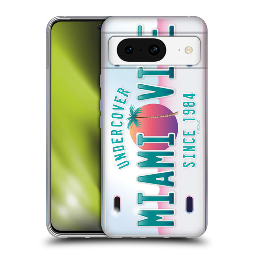 Miami Vice Graphics Uncover Plate Soft Gel Case for Google Pixel 8
